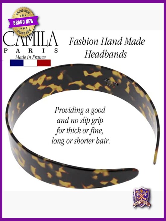 French Headband for Women Strong Hold No Slip Flexible Hair Band Handmade Tokyo